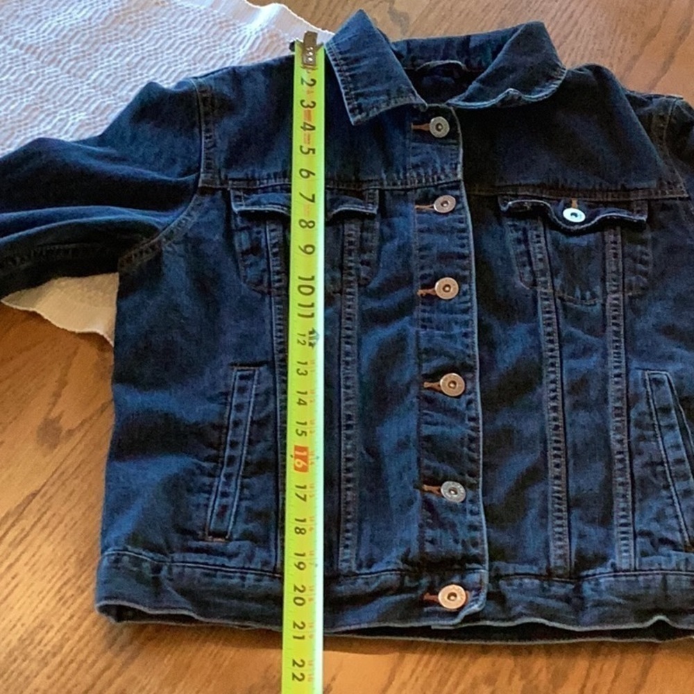 Eddie Bauer dark wash denim blue jean jacket. Women’s size small - Picture 7 of 16